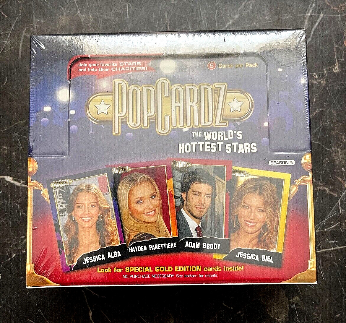 2008 POPCARDZ Season 1 World's Hottest Stars Sealed w/Gold Edition Cards-RARE