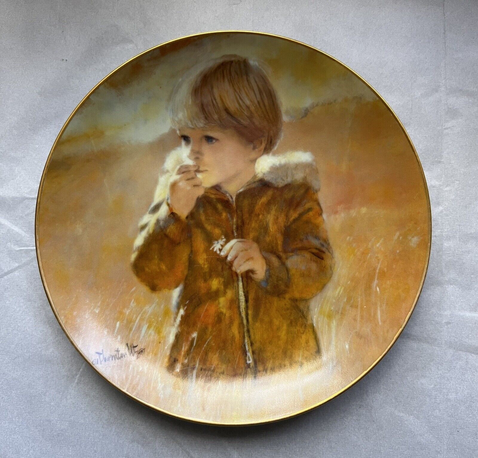 Autumn Wanderer. Carefree Days Plate Collection. 8 1/2\