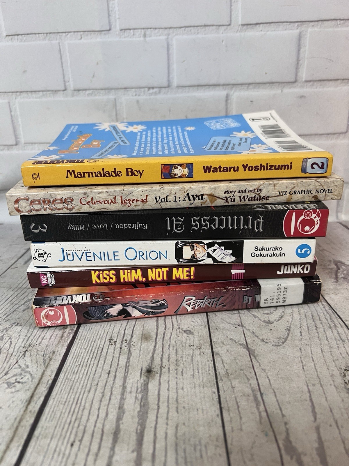 Miscellaneous English Manga Paperback Book Lot  Of 6