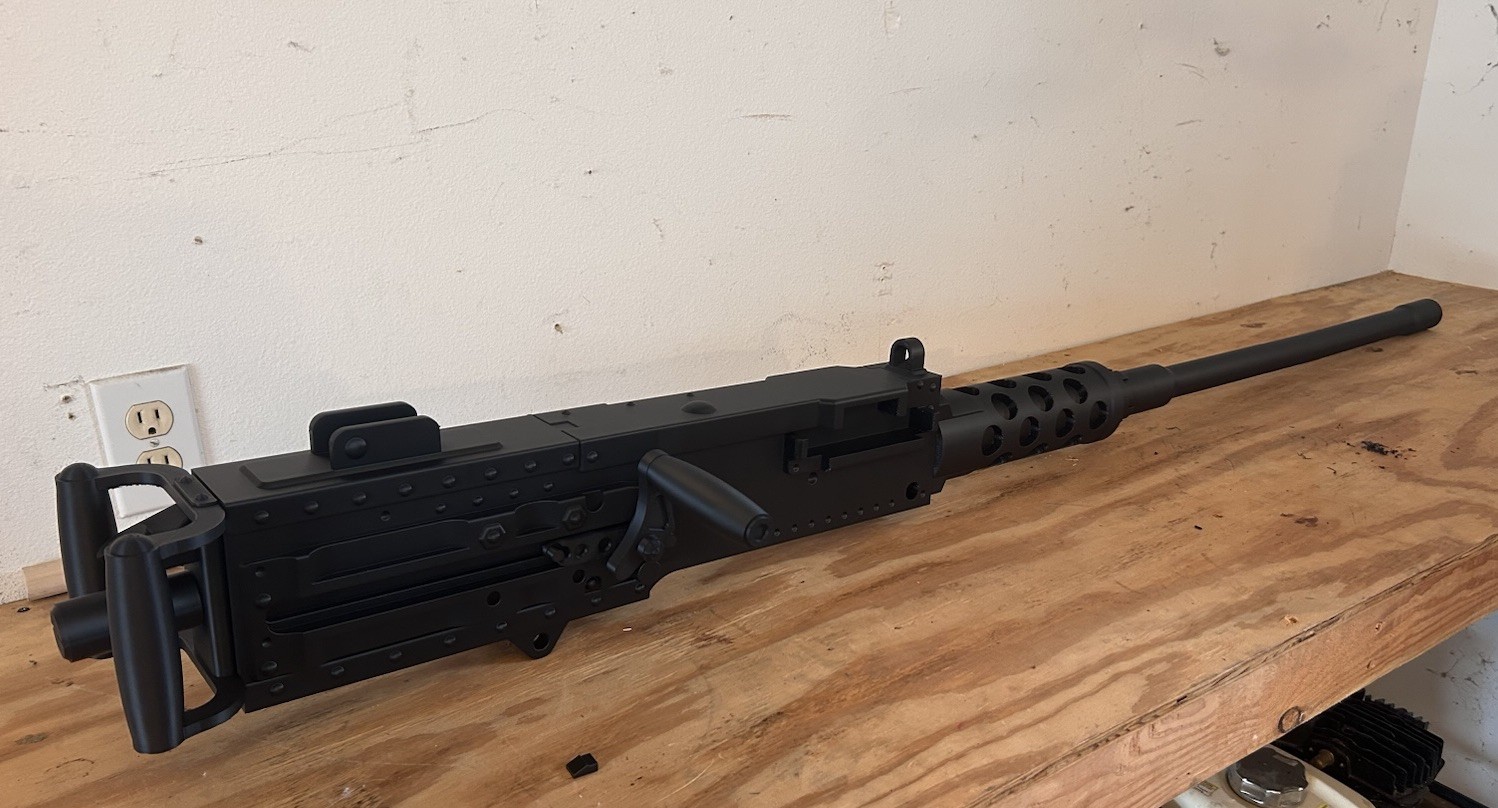 M2HB Browning .50 Cal — Full-Scale Replica, Matte Black ASA