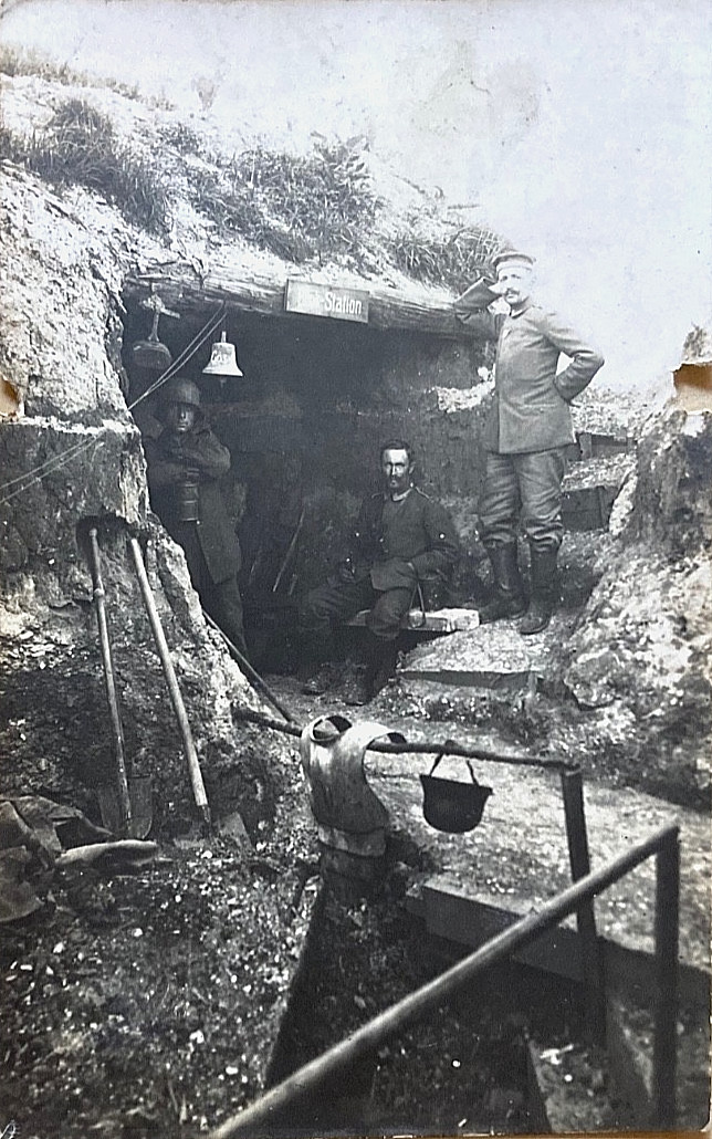 RARE WWI GERMAN ARMY HELIOGRAPH BLINKSTATION NEAR MINESHAFT 1918 PHOTO POSTCARD