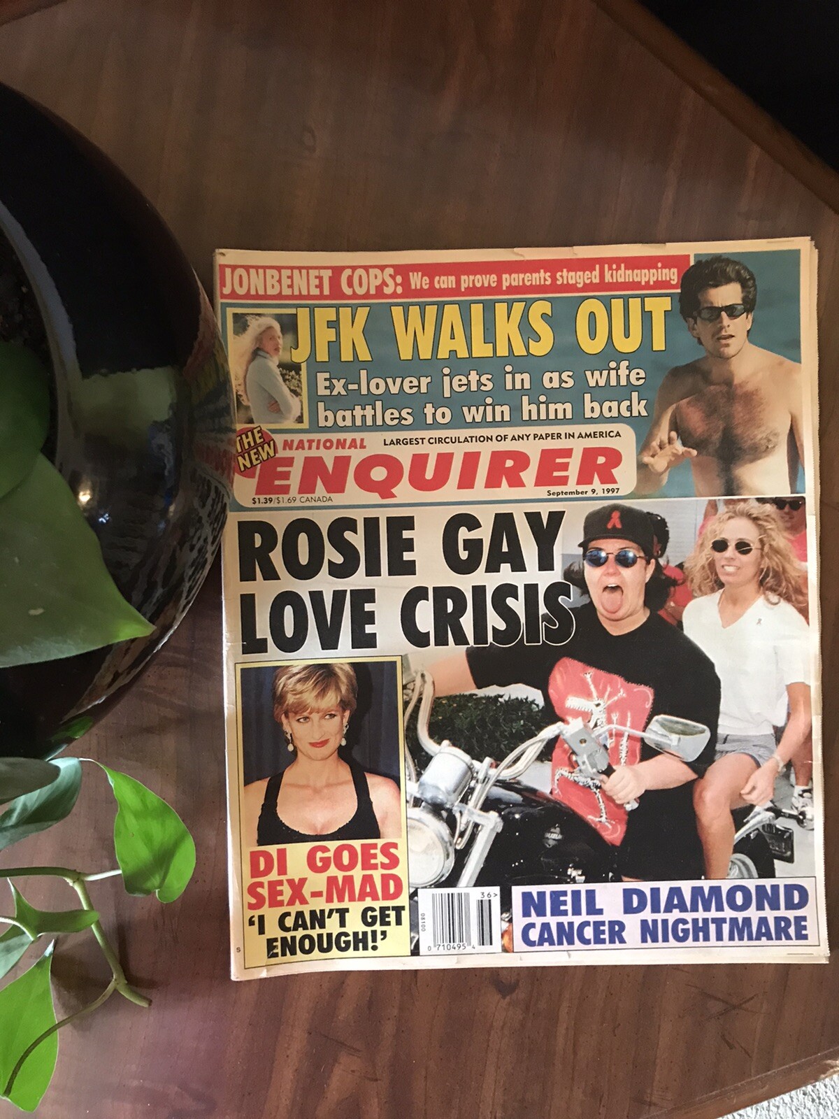 Vintage Nat’l Enquire Sept 9 1997 JFK Jr, Princess Di,Rosie O’O’Donnell,JonBenet