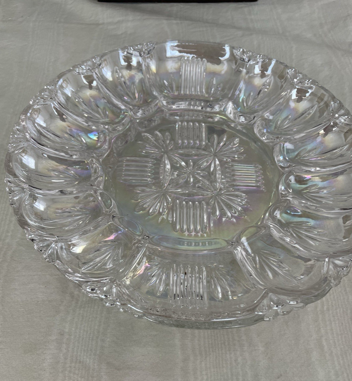Federal Glass 12 Deviled Egg / Tray Relish Clear Federal Glass 12 Deviled Egg / Tray Relish Clear