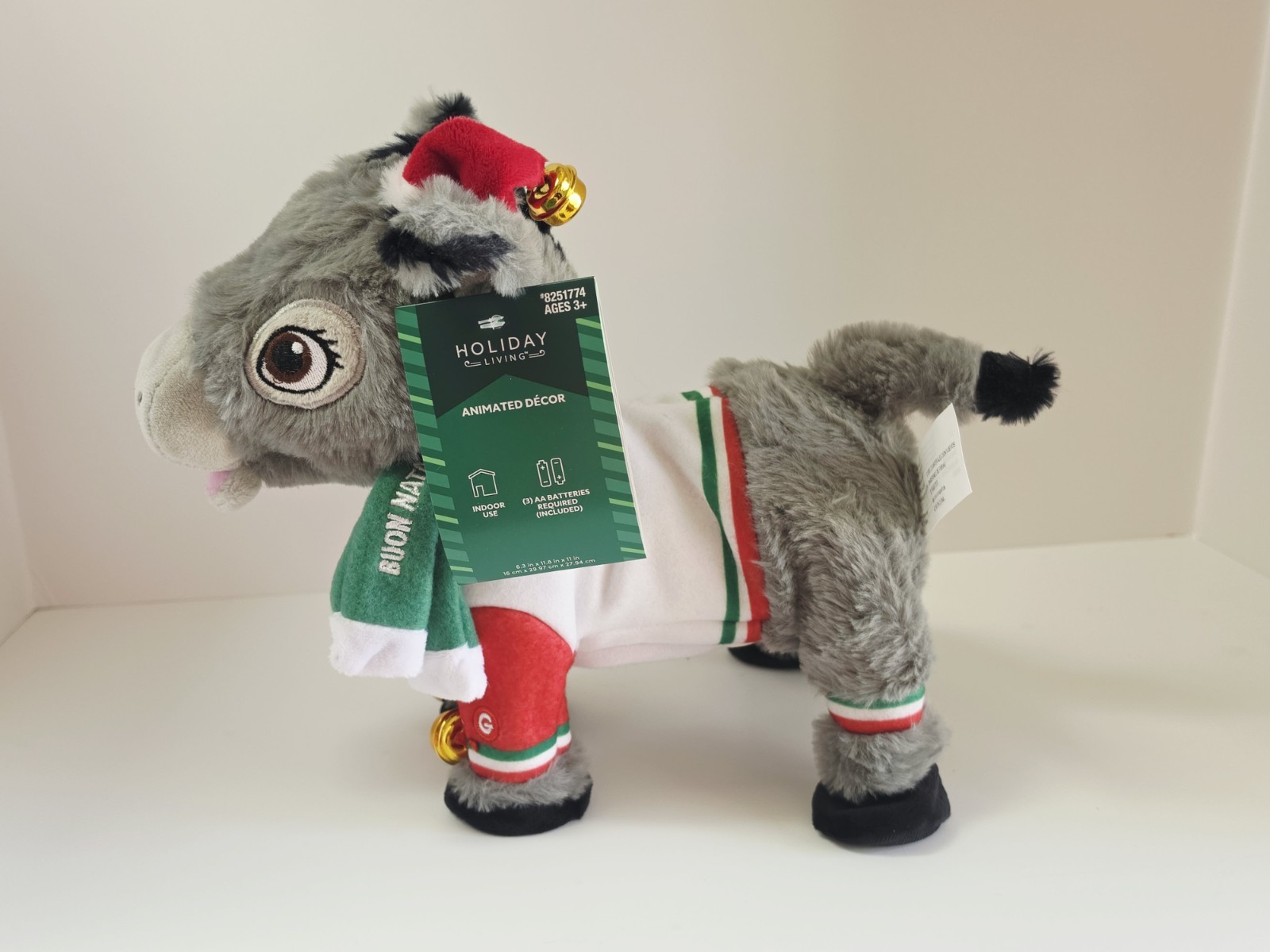 Dominick Italian Christmas Donkey Sings Animated Gemmy Plush Viral **See Video