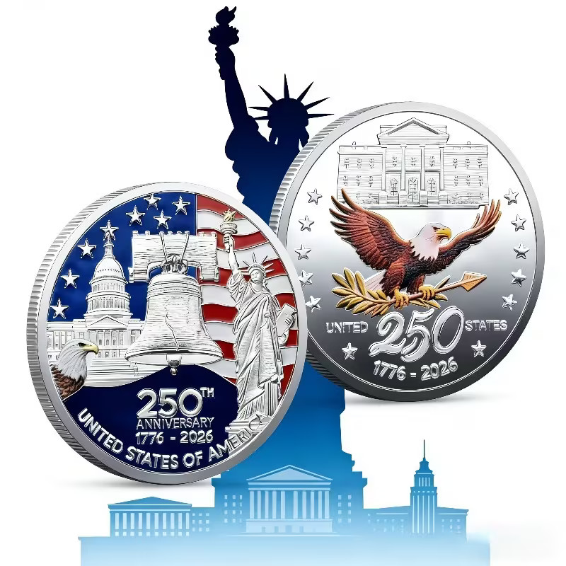 United States 250 Anniversary Challenge Coin Commemorative Collectable 1-pc