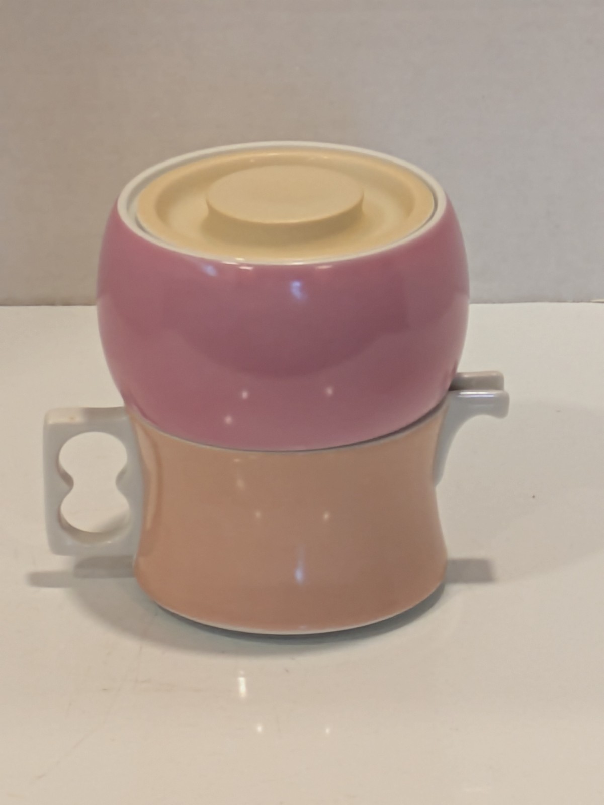Arzberg, Germany.  Block Chromatics Red Lavender  Sugar Bowl And Cream.