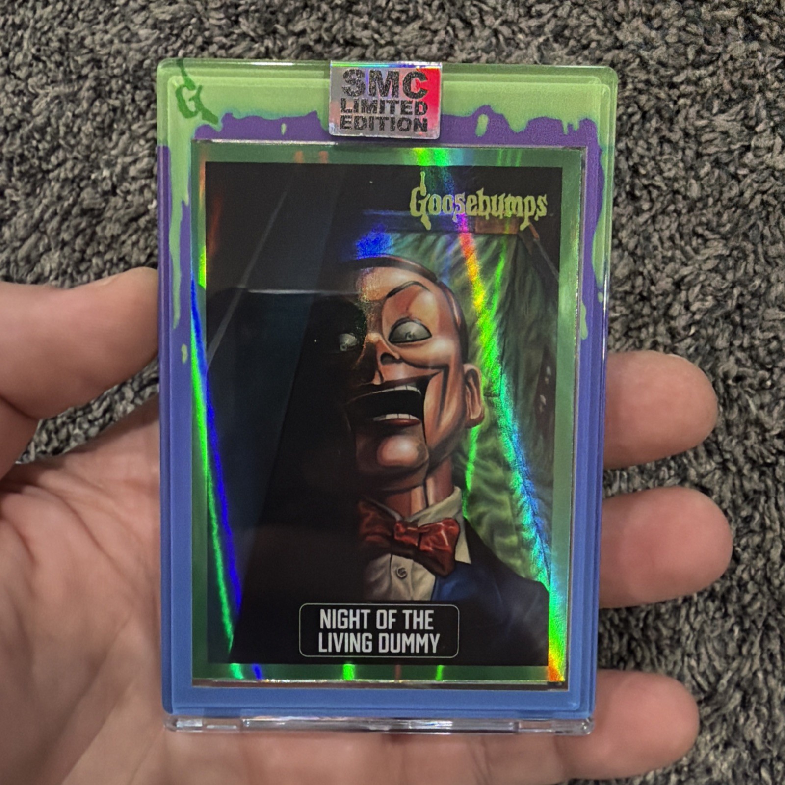 NIGHT OF THE LIVING DUMMY 25/25 (SLIME MATCH) Saturday Morning Cards Goosebumps