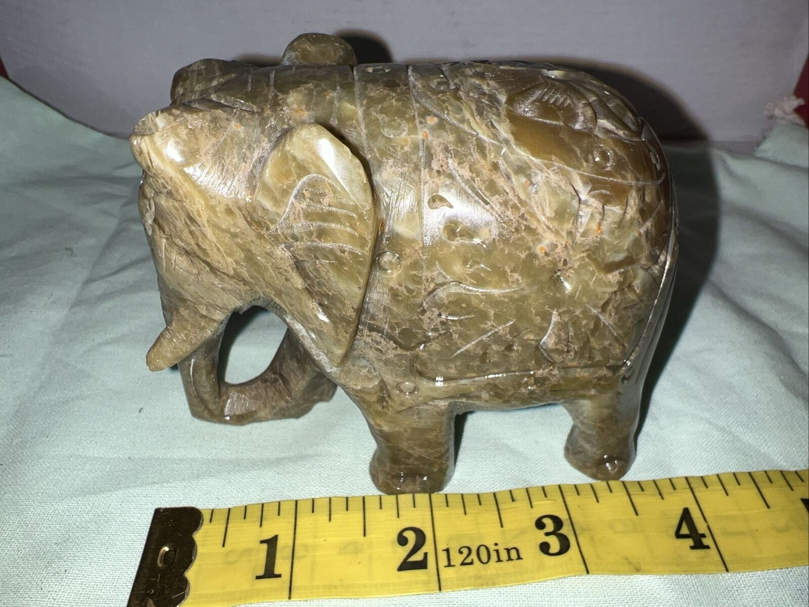 Solid Hard-stone Carved Elephant