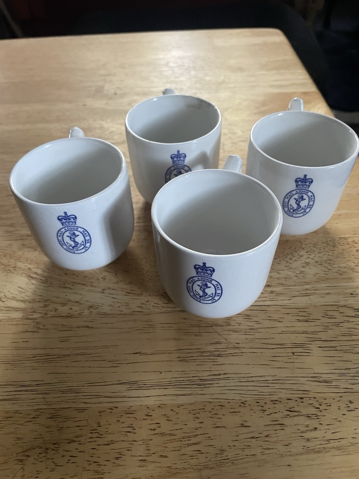 1953 Royal Navy. Coffee Cup Bone China. Mint Cond (4) Rare