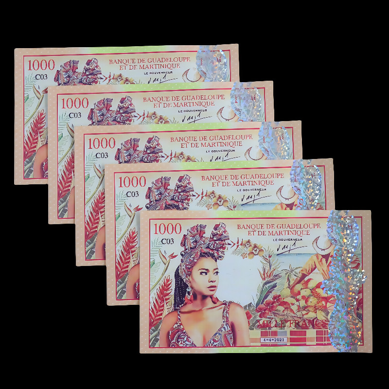 Guadeloupe Martinique, 10pc X 1000 Note, 2021 Private Issue Polymer, UNC