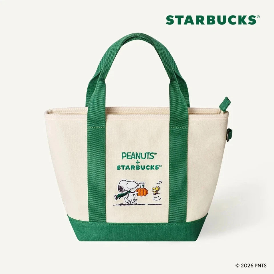 NEW 2026 Starbucks Peanuts Snoopy Tote Bag Fall Gift Authentic