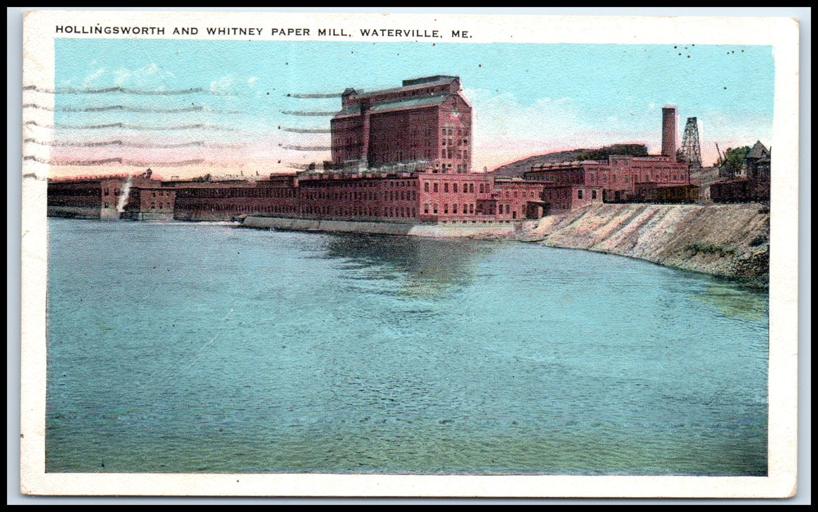 Postcard HOLLINGSWORTH AND WHITNEY PAPER MILL, WATERVILLE, ME.   C76