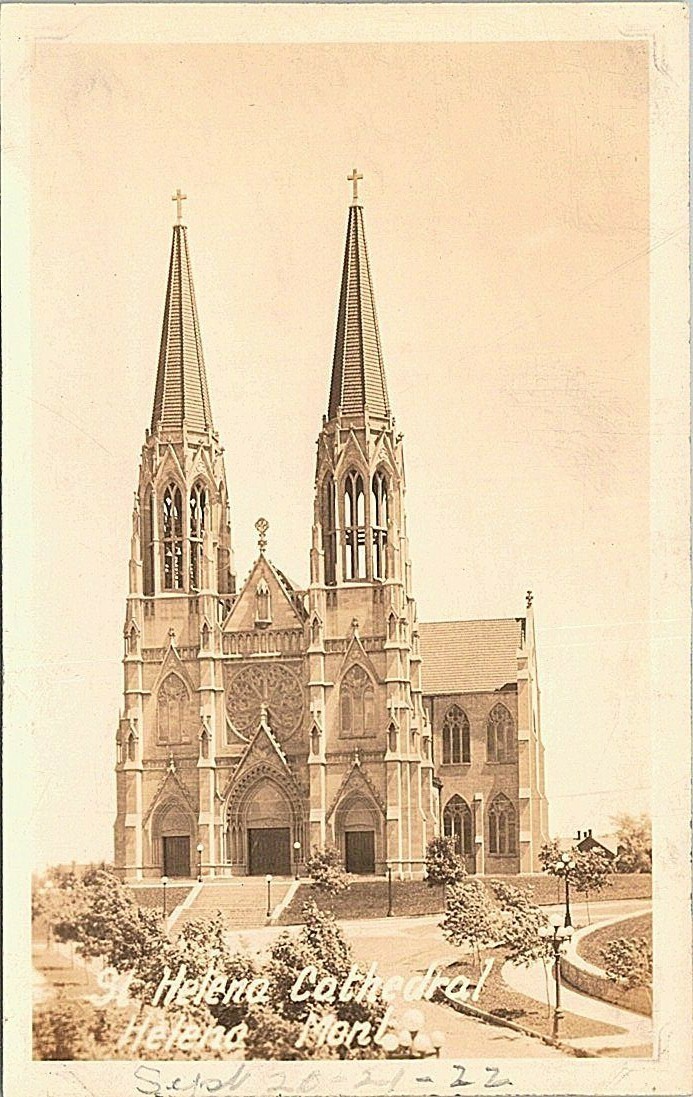 RPPC Helena MT St. Helena Cathedral 1920s