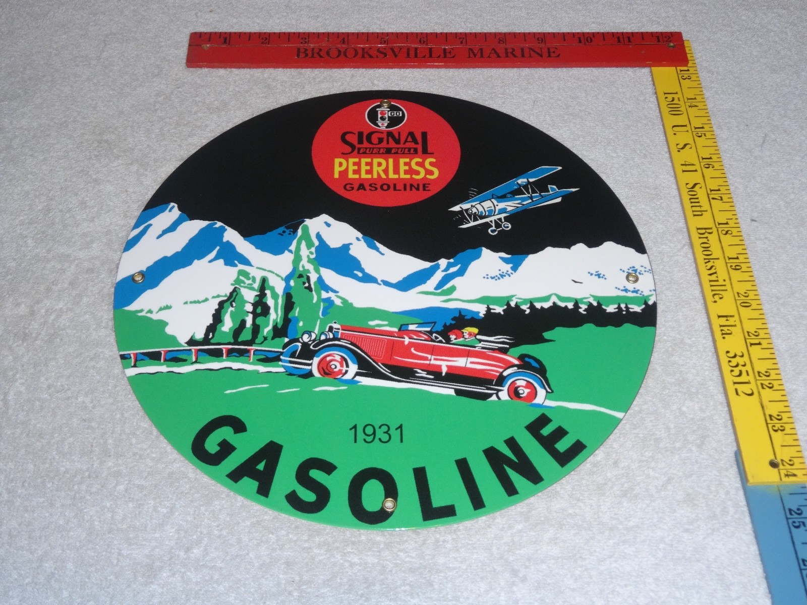 VINTAGE 1931 SIGNAL PEERLESS GASOLINE AIRPLANE +CAR 11 3/4