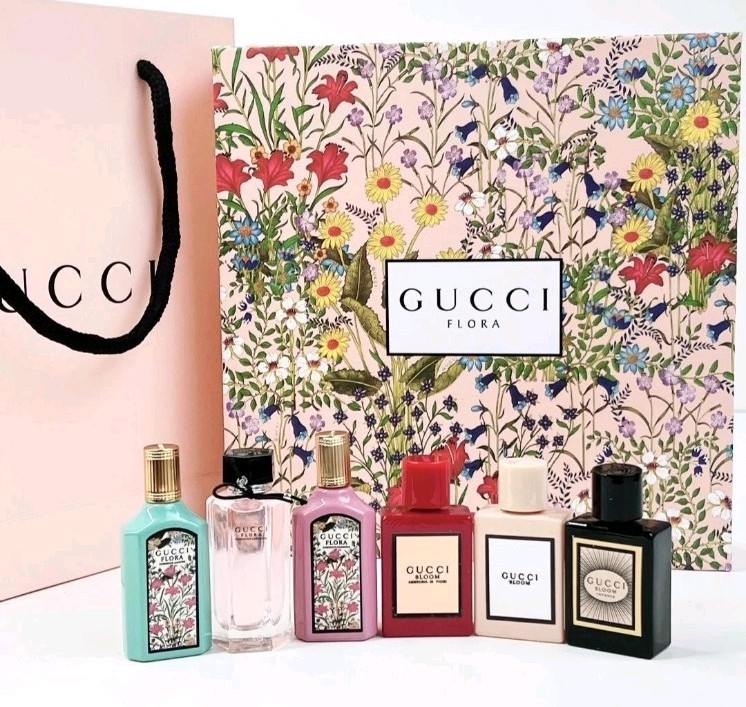 Gucci Flora Miniature Perfume Fragrance Set with 6 Miniature bottles Gucci Flora Miniature Perfume Fragrance Set with 6 Miniature bottles