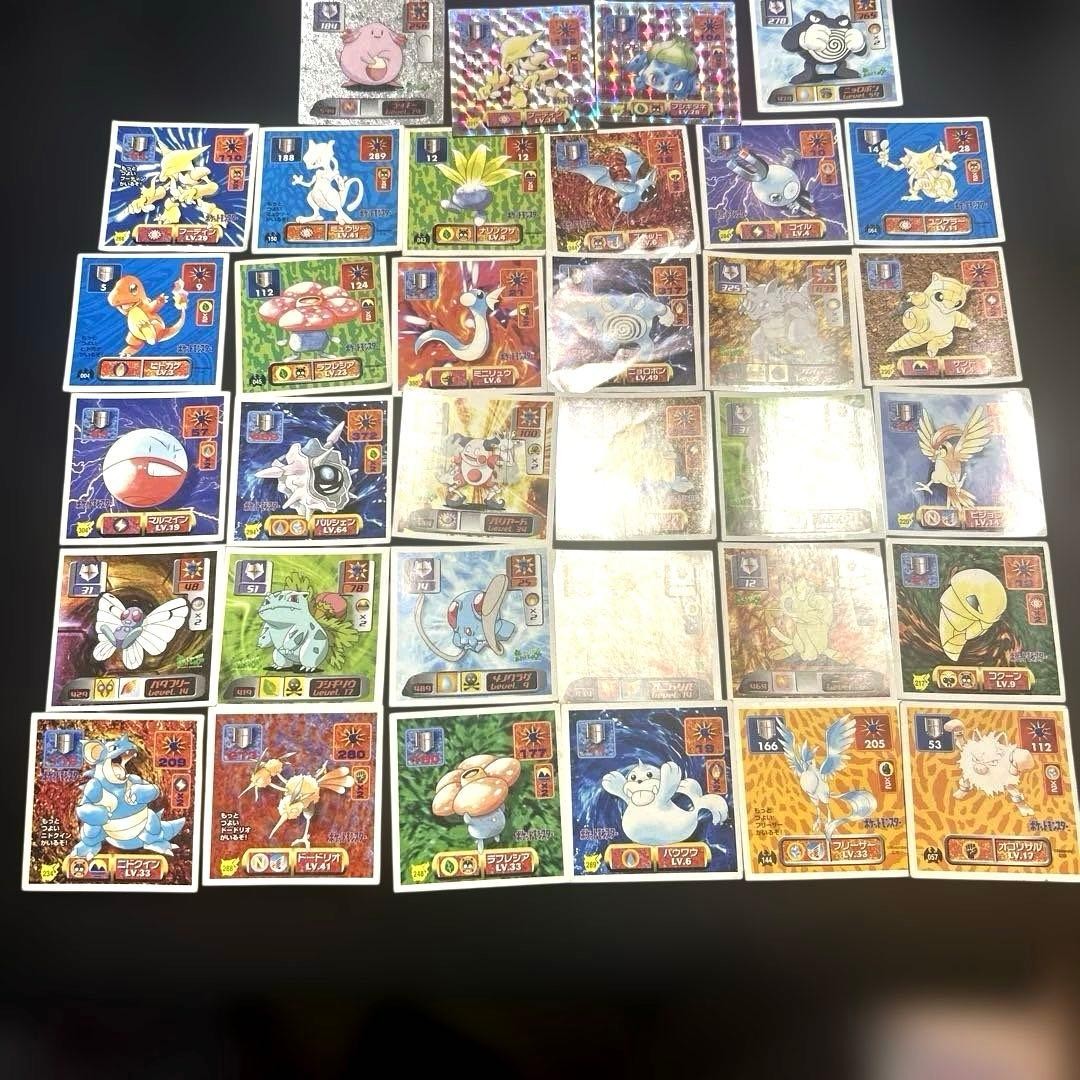 Pokemon Saikyo Seal Retsuden Amada 34 Sticker Lot Holo Collectible 15+