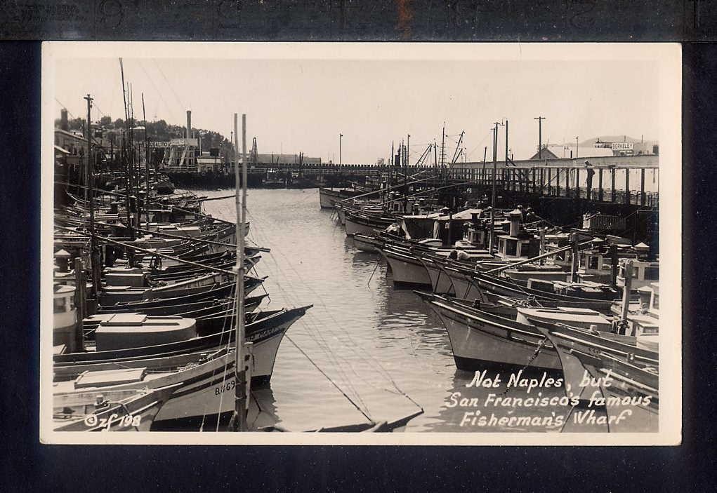 1940 San Francisco FISHERMAN\'S WHARF Real Photo Postcard RPPC ZAN