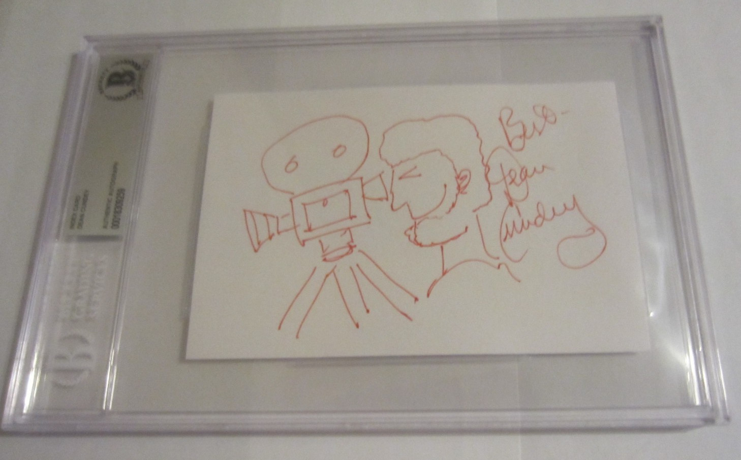 Dean Cundey cinematographer signed autographed 4x6 sketch BAS Beckett Halloween