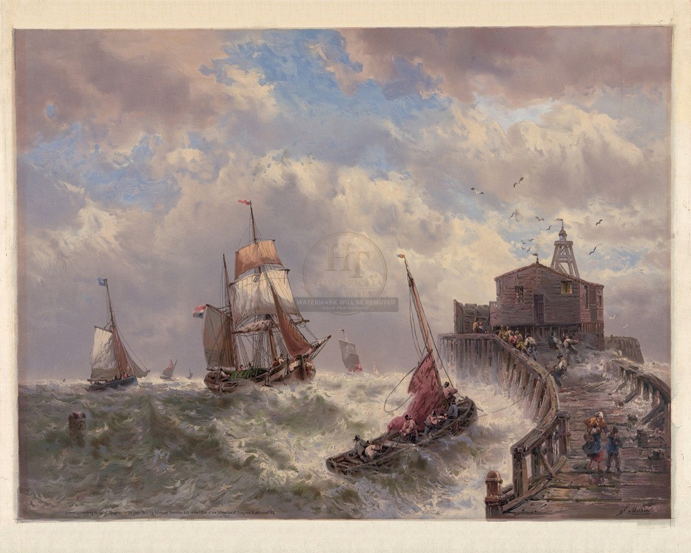Pier at Calais 1876 8x10 Print HT51341101