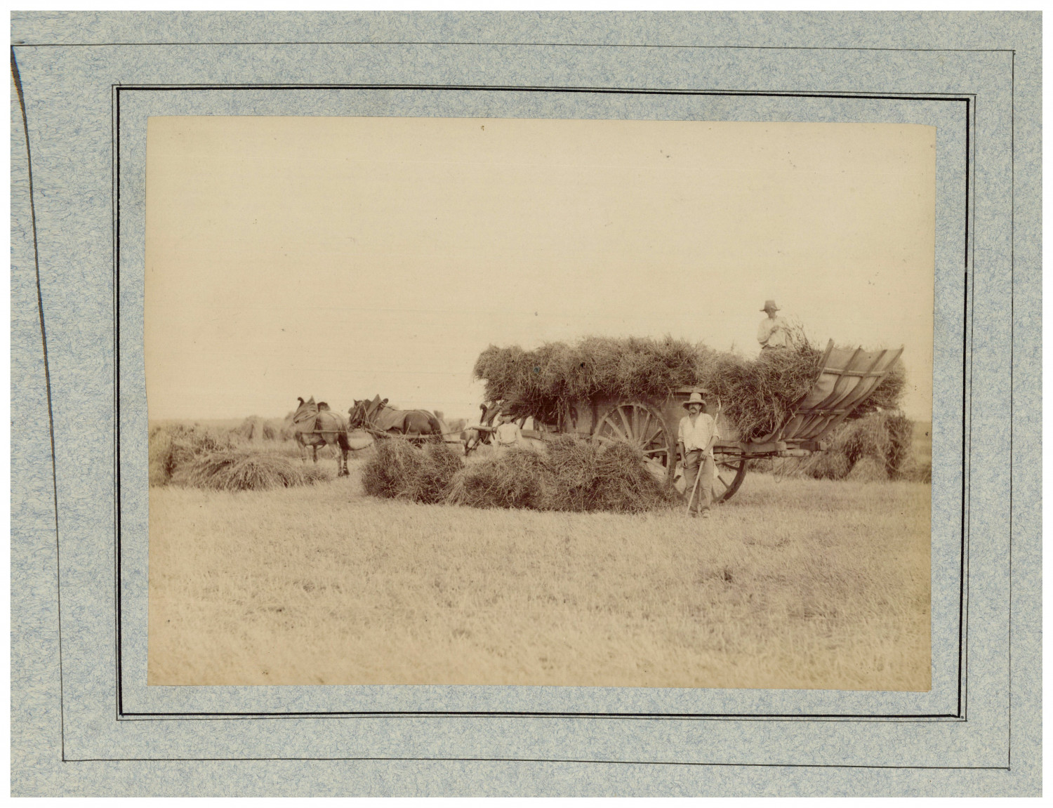 Studies for painter, Work in the fields vintage albumen print, album print