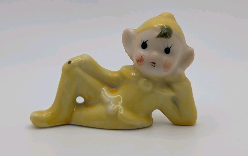Vintage Small Ceramic Yellow Japanese Pixie Vintage Small Ceramic Yellow Japanese Pixie