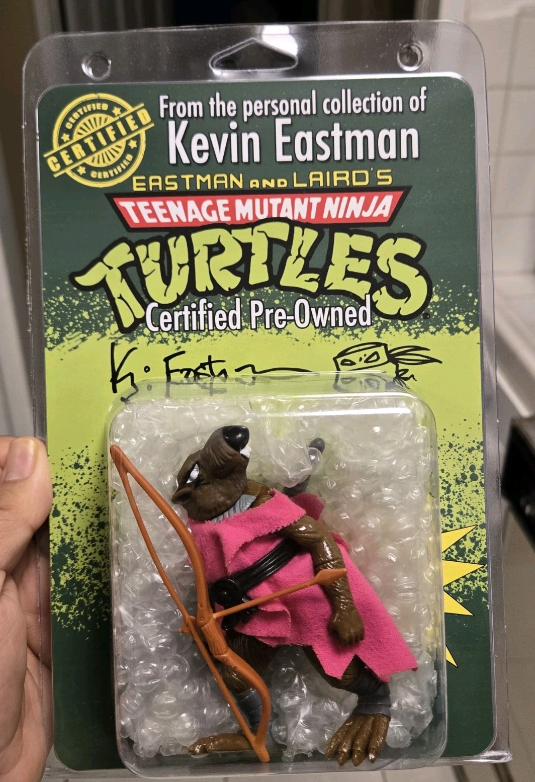 TMNT 1988 Splinter Action Figure Signed Eastman from his Personal Collection