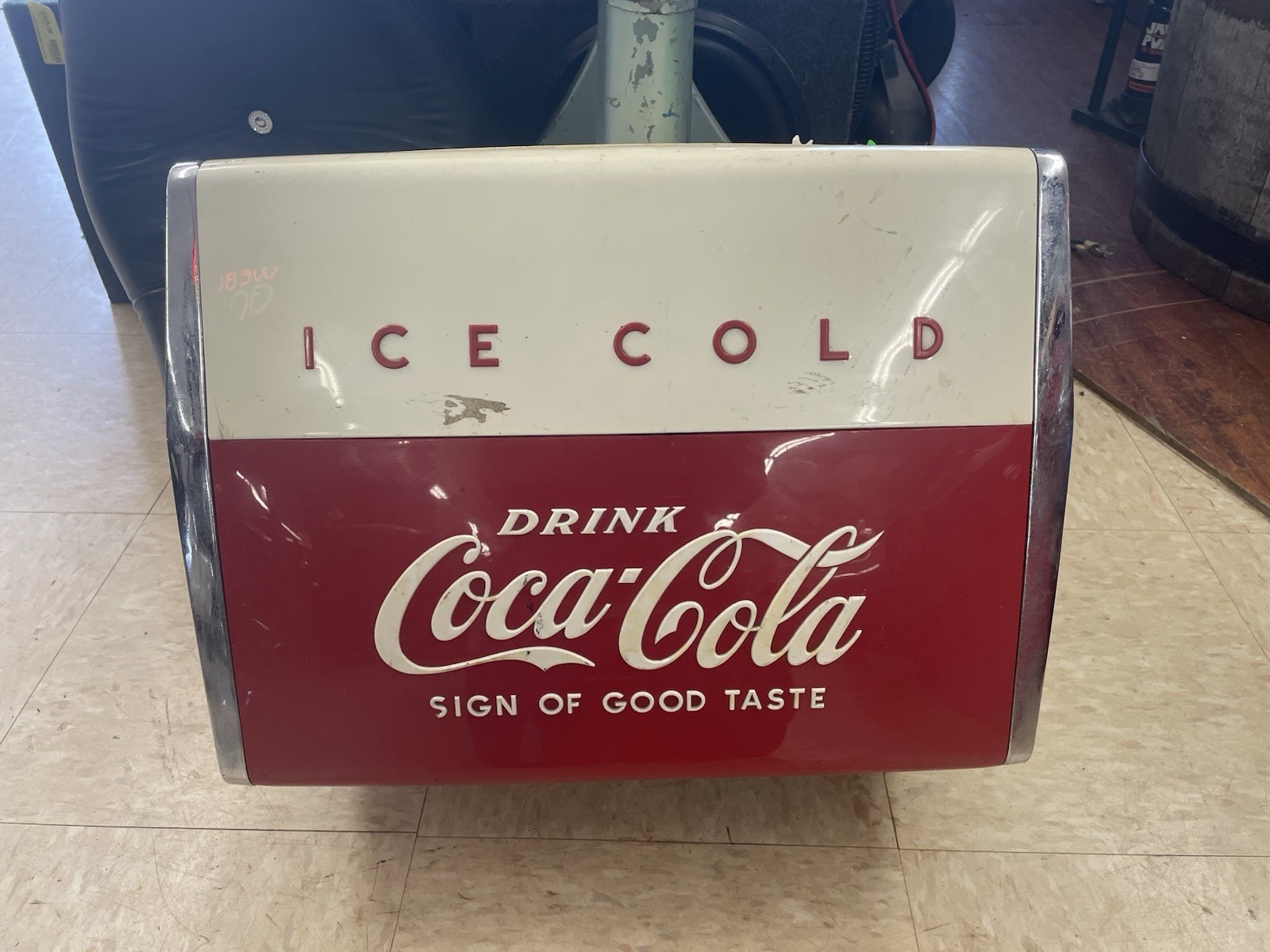 Vtg 1950\'s Coca-Cola Coke Soda Fountain Dispenser Motor Boat Embossed Outboard