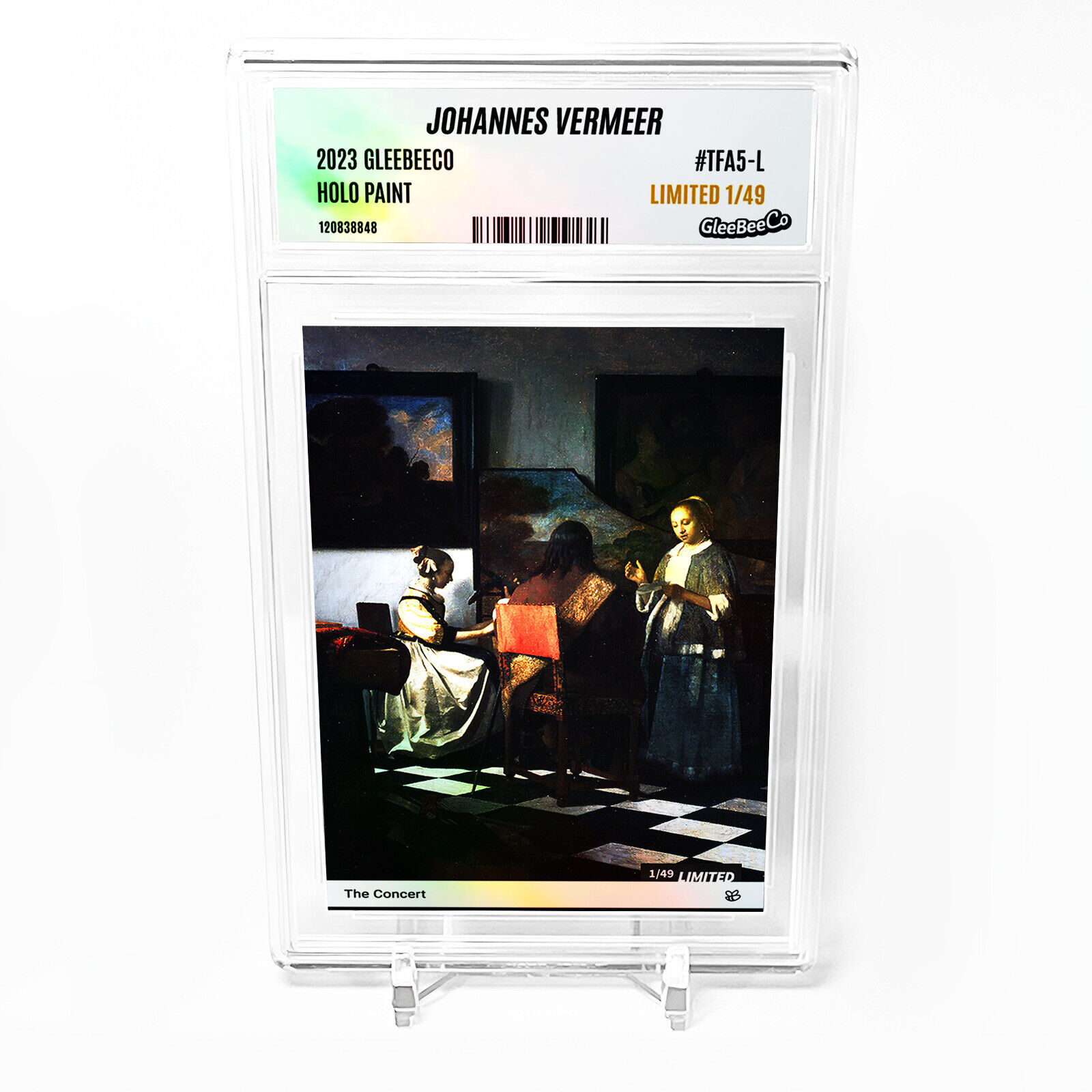 THE CONCERT (Johannes Vermeer) Holographic Card GleeBeeCo #TFA5-L LIMITED to /49