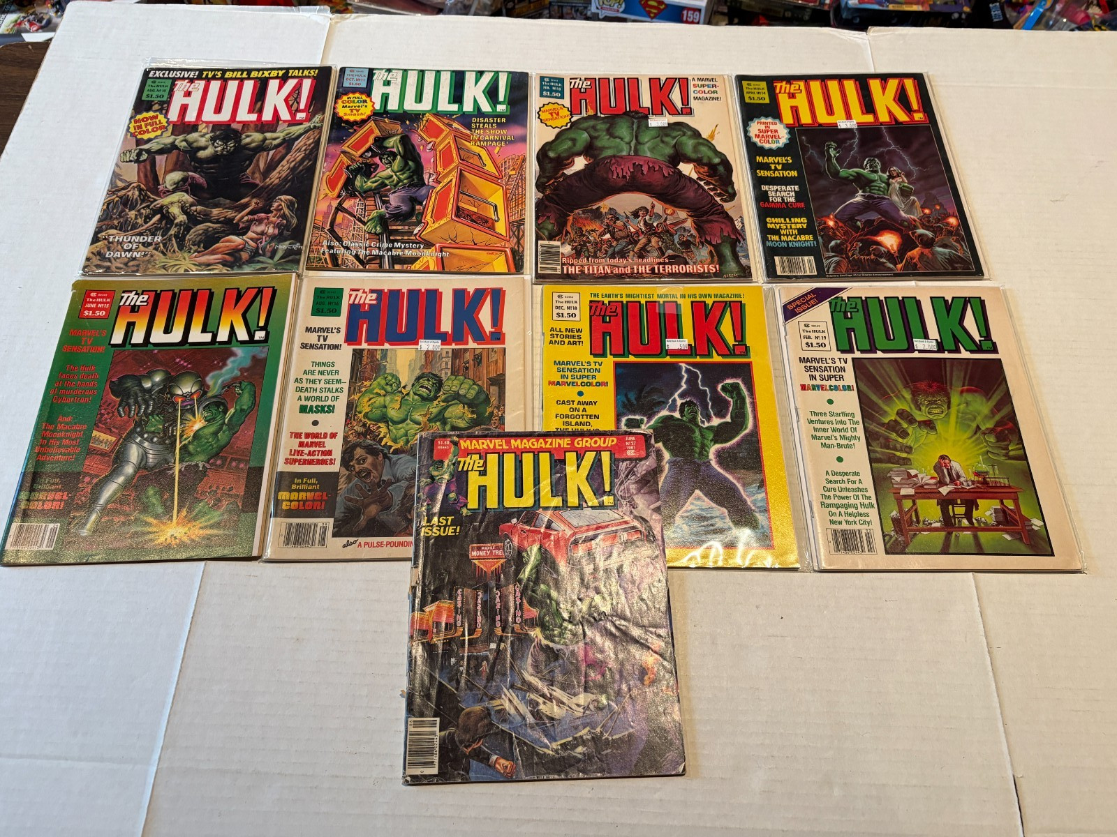 VINTAGE Marvel Comics Magazines THE HULK 9 Issue Lot 10 11 13 14 15 16 18 19 27