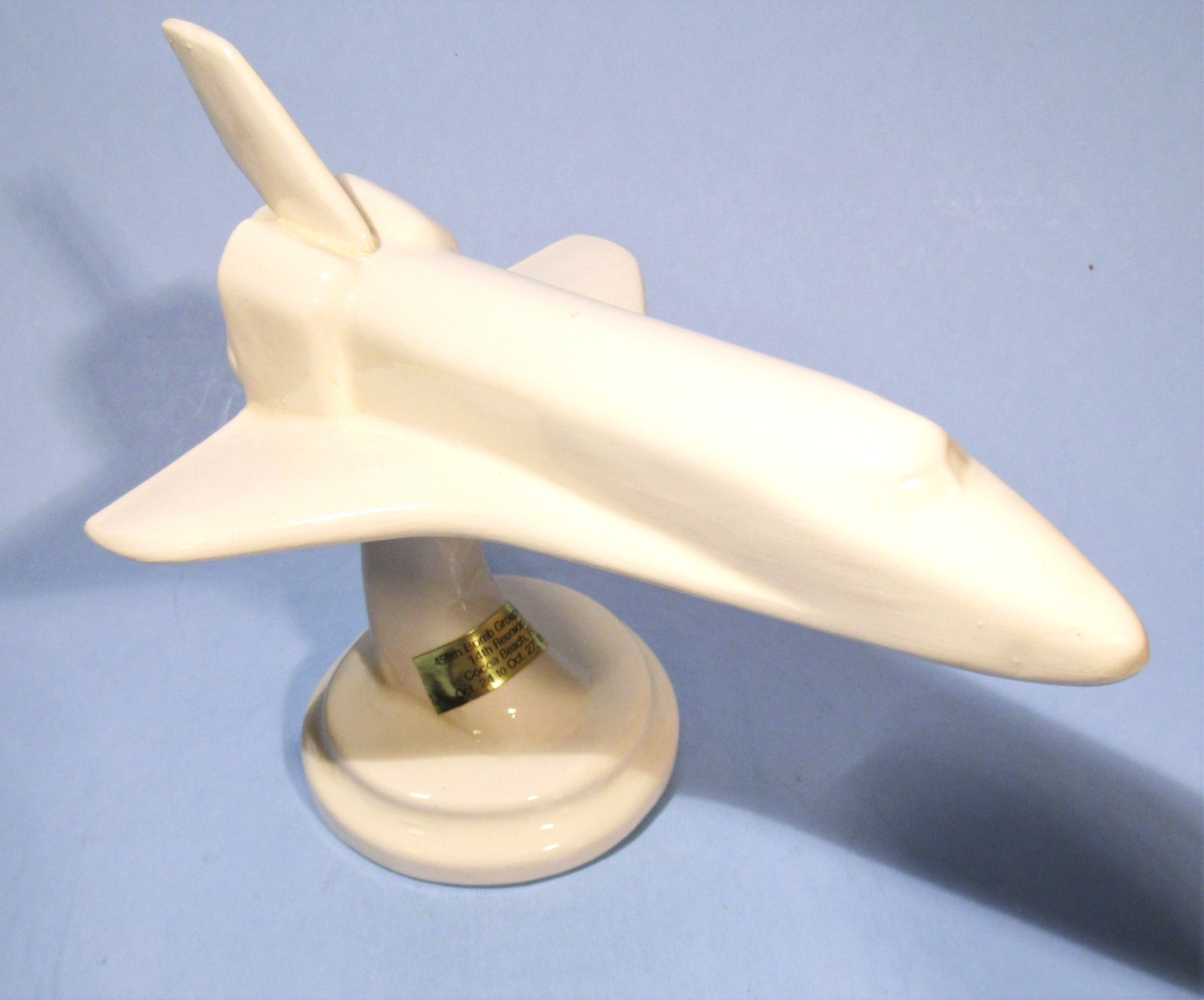 NASA SPACE SHUTTLE Ceramic Desk Model 459th Bomb Group Reunion 1996 Cocoa Beach