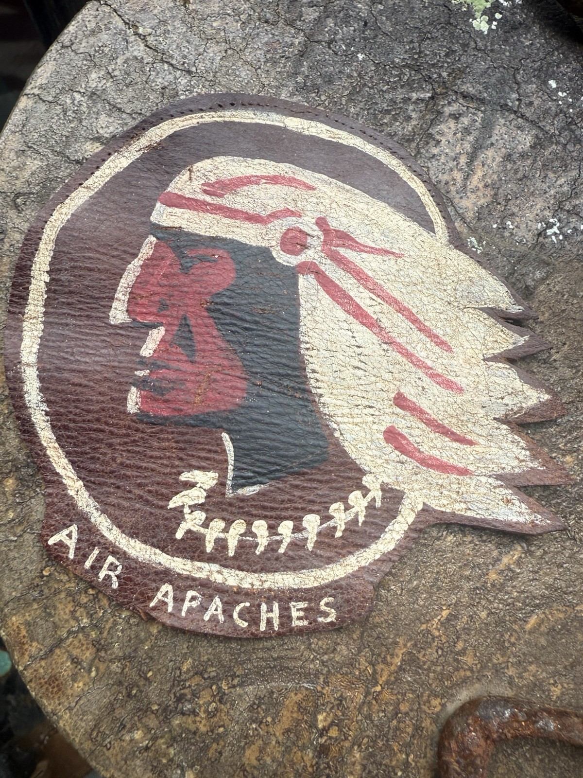 Aviation WWII 345 Bombardment Group Air Apaches  Ww2 Leather Patch