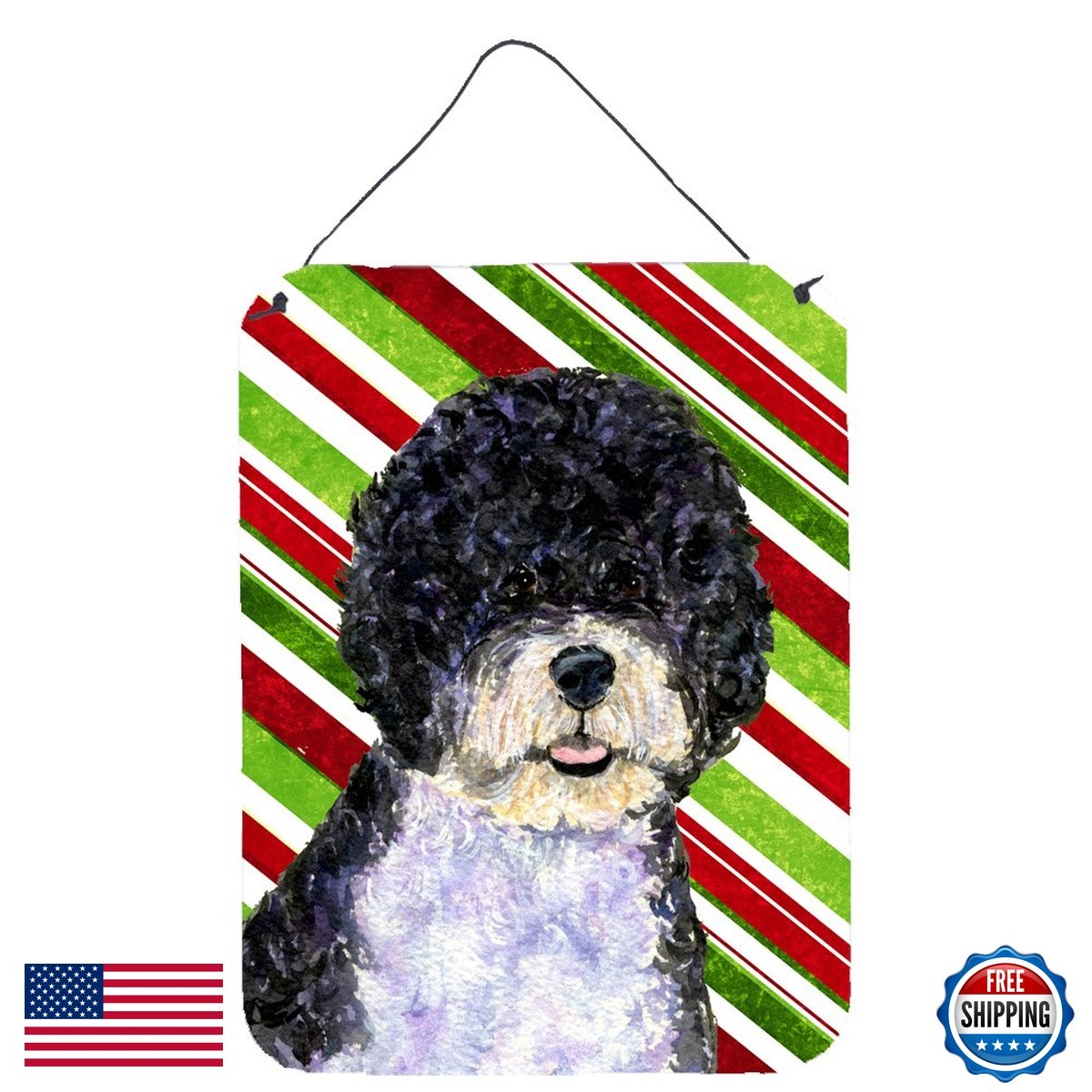 Caroline\'s Treasures SS4559DS1216 Portuguese Water Dog Candy Cane Christmas