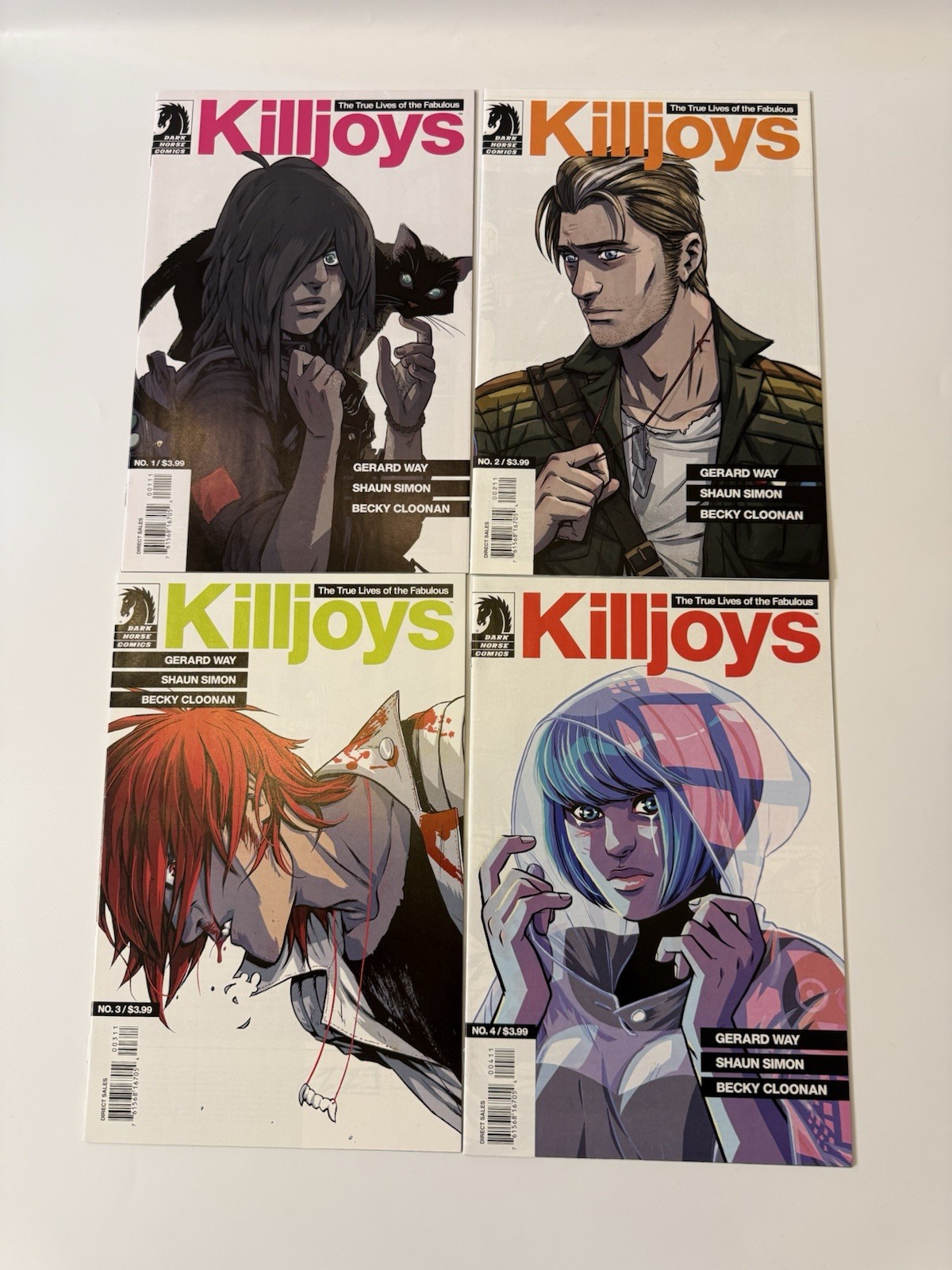 THE TRUE LIVES OF THE FABULOUS KILLJOYS #1-4 RUN LOT DARK HORSE GERARD WAY NM