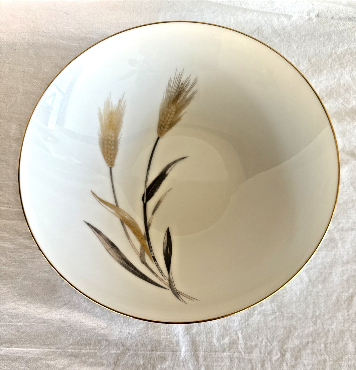 Sango Autumn Gold Serving Bowl MCM 9 3/8\ Sango Autumn Gold Serving Bowl MCM 9 3/8\