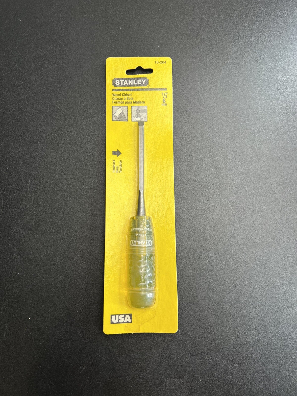 Vintage Stanley Handyman No.16-204 Woodworking Bevel Edge Chisel 1/4\'\' Wide New