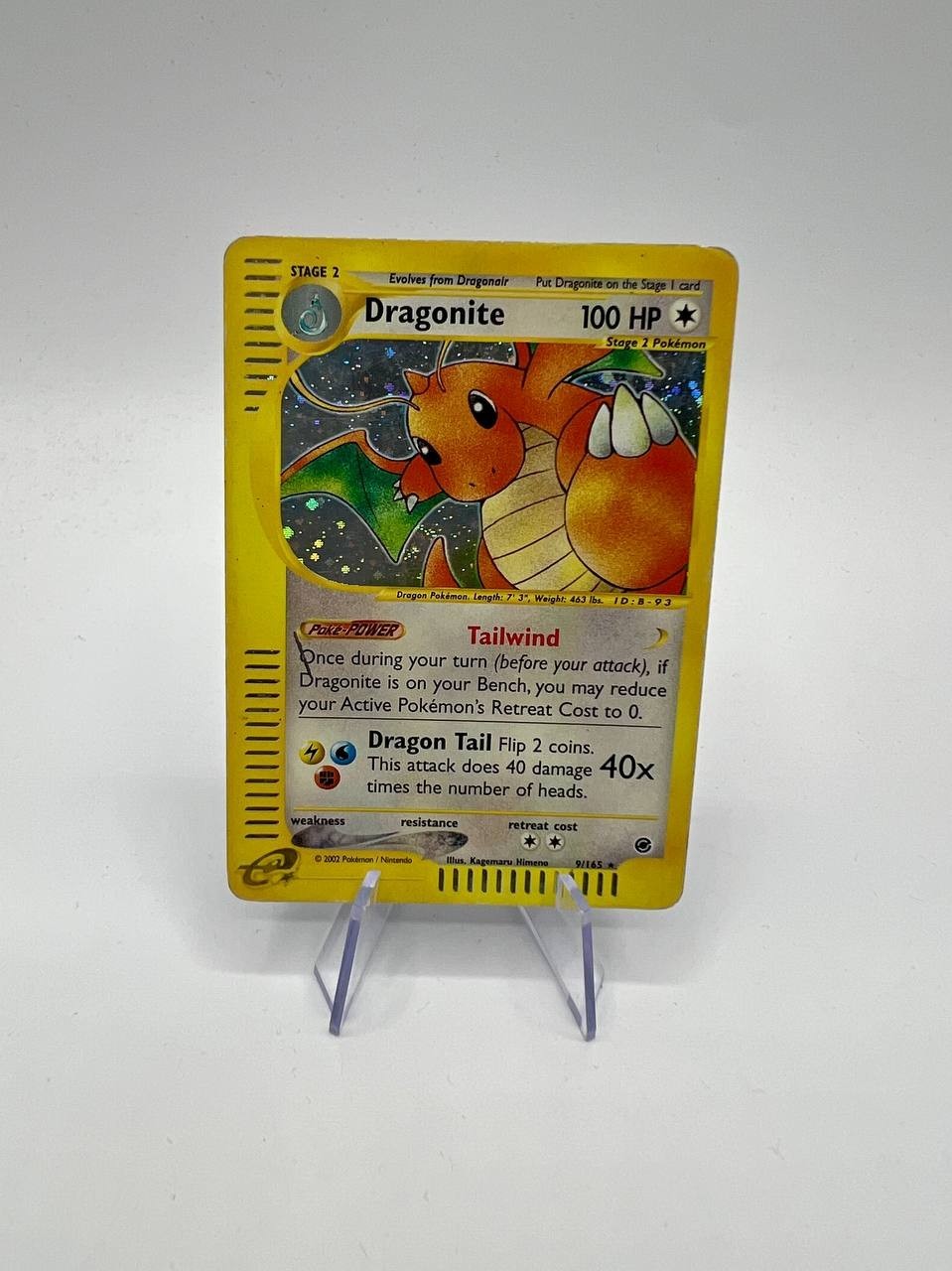 Dragonite 9/165 Holo Pokemon TCG Expedition Base Set 2002 English Light Played