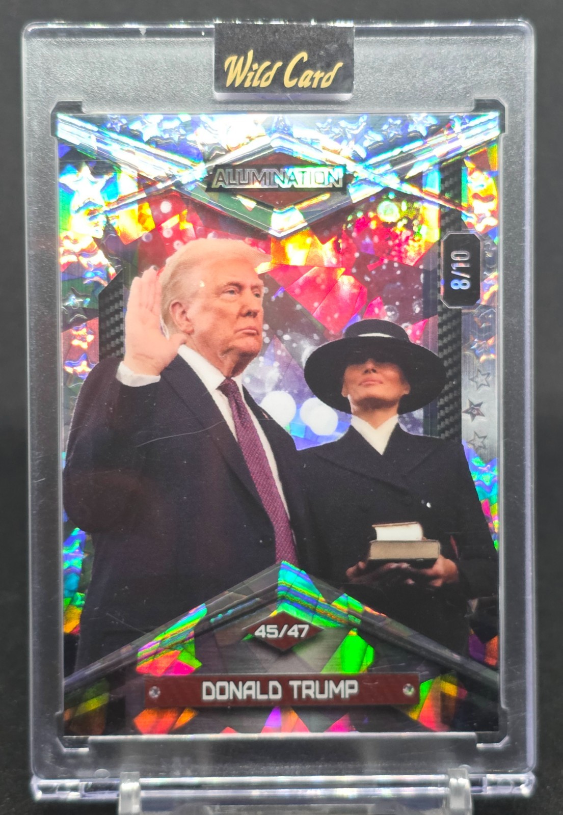 2025 Wild Card Alumination Donald Trump Silver Crystal Stars 8/10 #SK-BC-SR-DT8