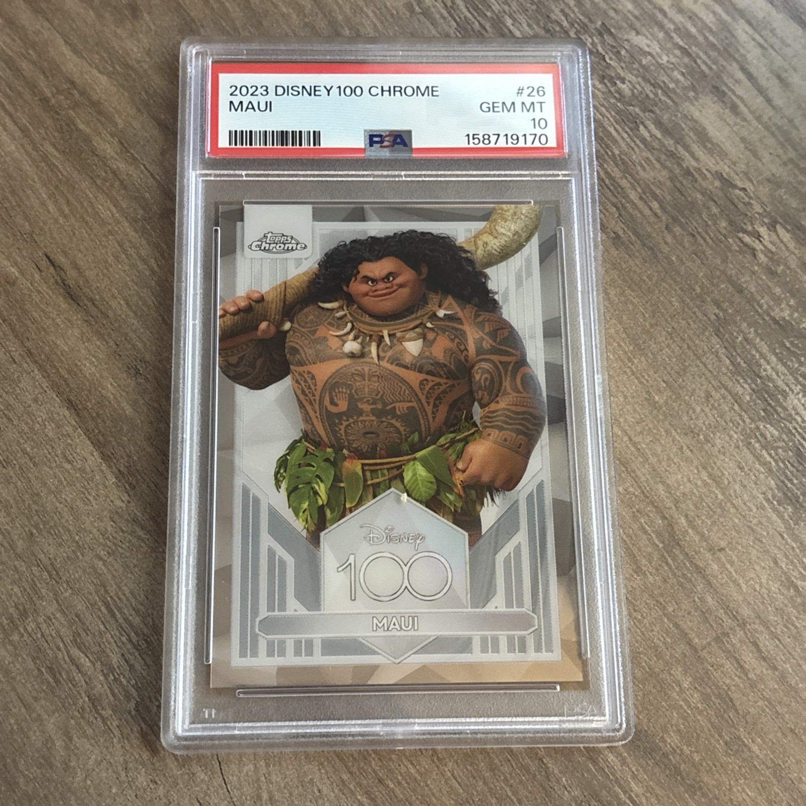 2023 Topps Chrome Disney 100 Base #26 Maui PSA 10 Gem Mint 2023 Topps Chrome Disney 100 Base #26 Maui PSA 10 Gem Mint