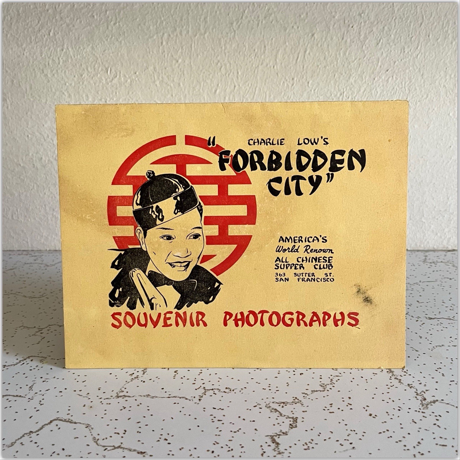 1940s WWII Forbidden City San Francisco Photo USAAF Named Souvenir Army Vintage