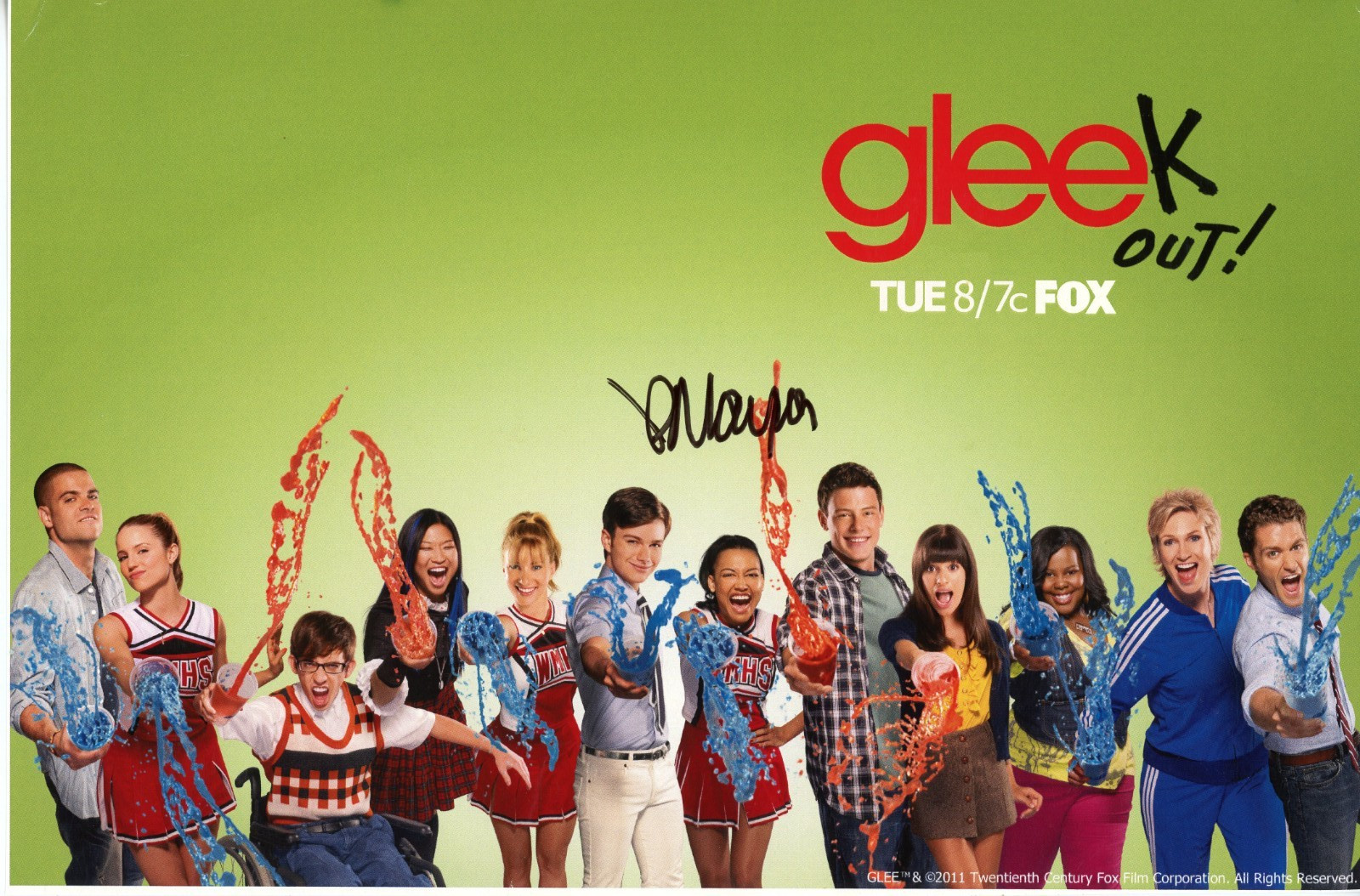 Naya Rivera ~ Signed Autographed Glee Photo ~ JSA LOA