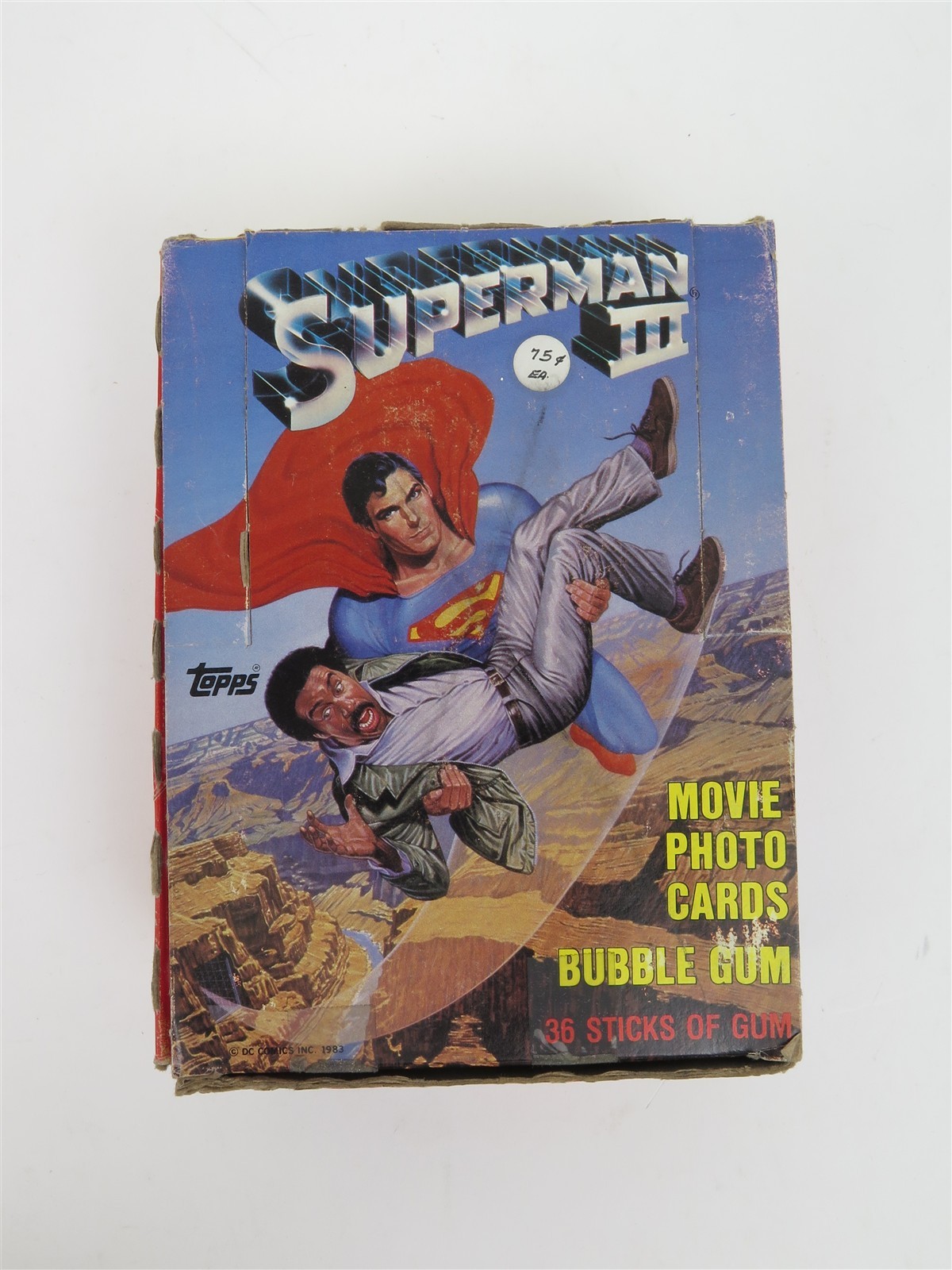 1983 Topps Superman III Movie Photo Cards Wax Box 36 Sealed Wax Packs 1983 Topps Superman III Movie Photo Cards Wax Box 36 Sealed Wax Packs