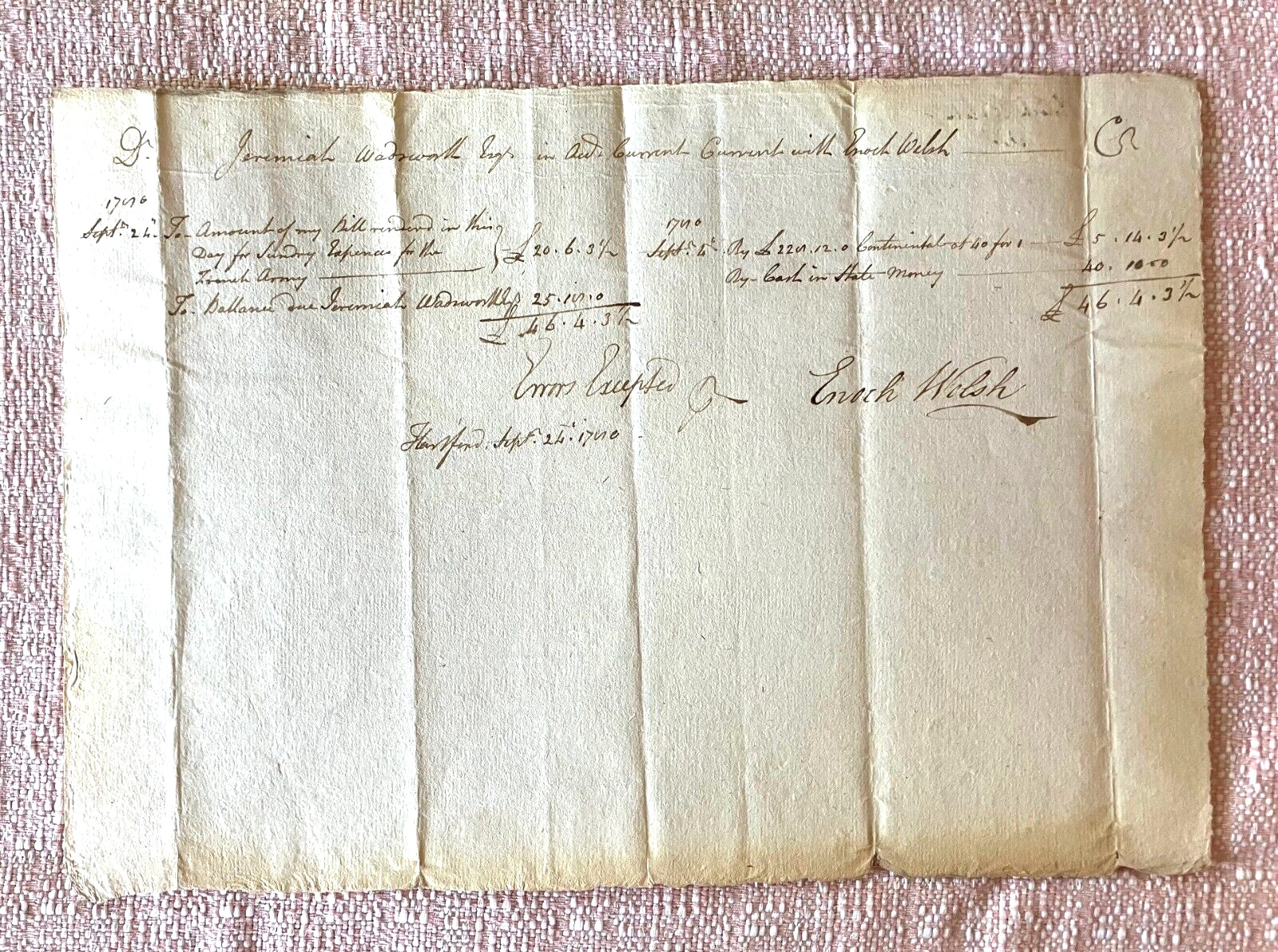 Revolutionary War Document Supplying French Army 8x12