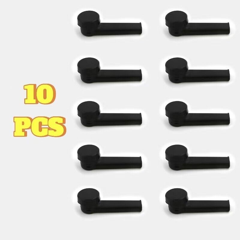 Pack of 10 3.5” Portable Black Hand Held Silicone Cigarettes with Caps and Bowls