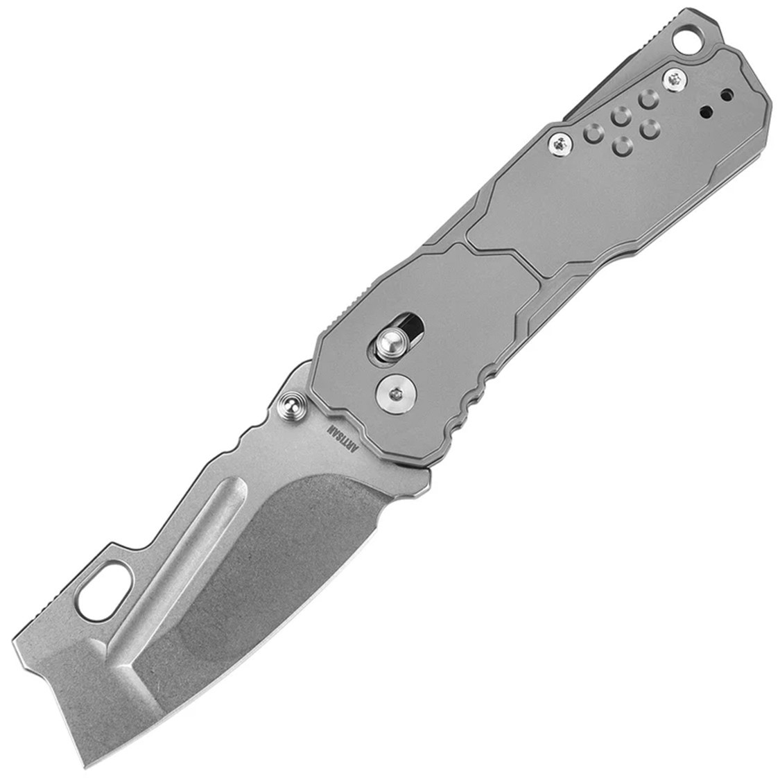 Artisan Butcherling Crossbar Lock Gray Titanium Folding S35VN Knife 1881GGY