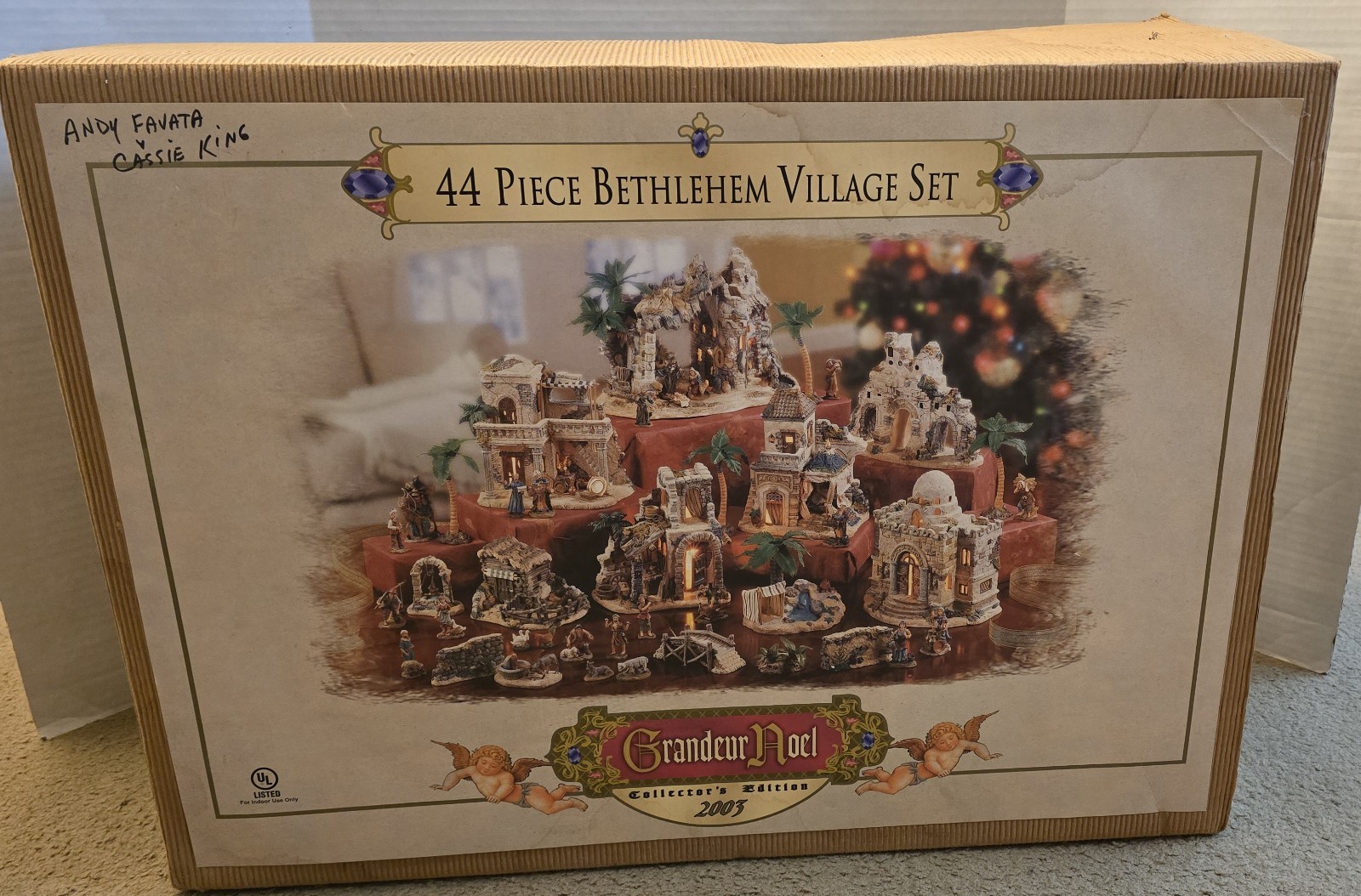 2003 Grandeur Noel 44 Piece Bethlehem Village Set Collectors Edition COMPLETE