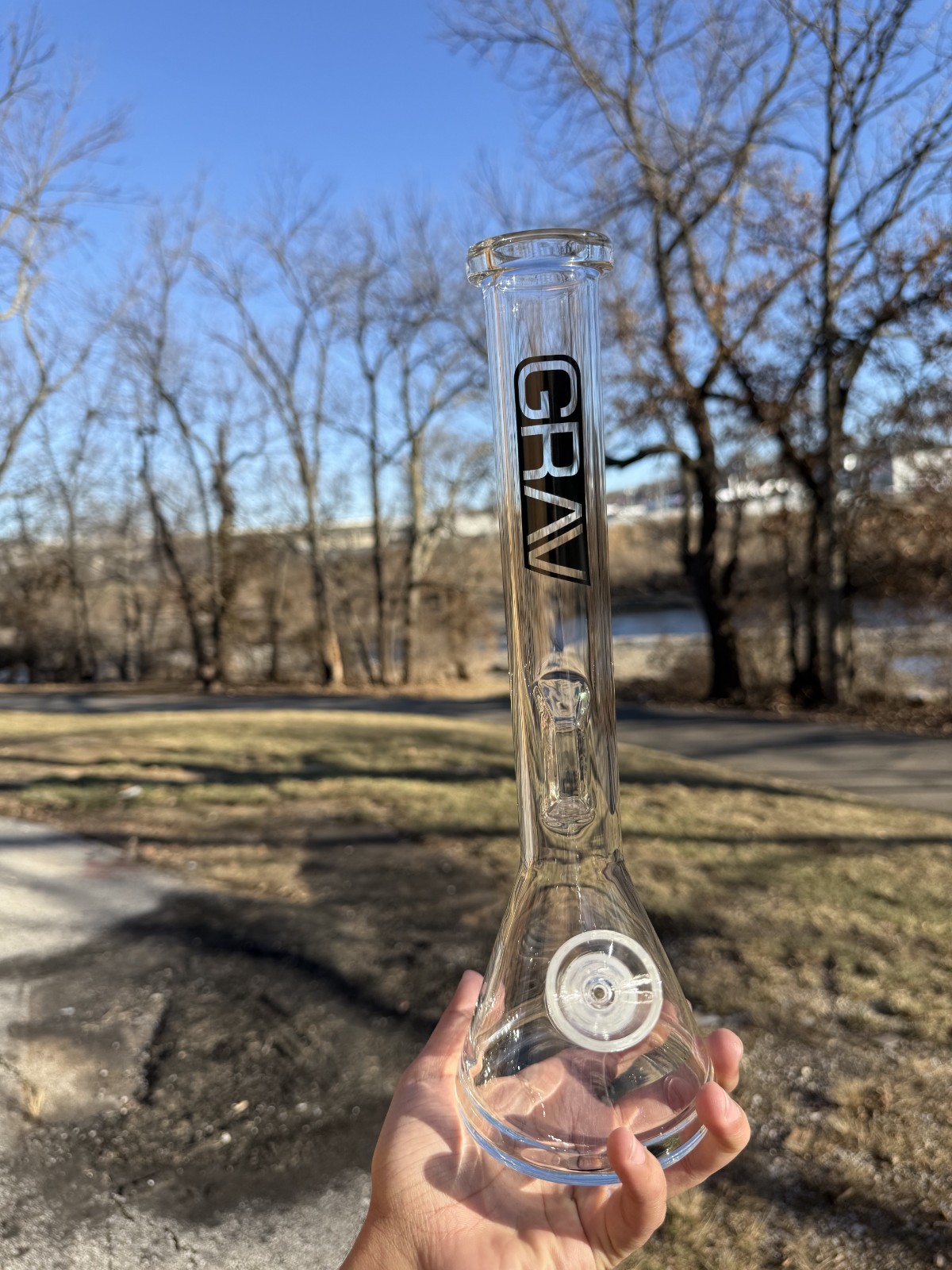 12-inch Grav Classic Glass Beaker Water Pipe