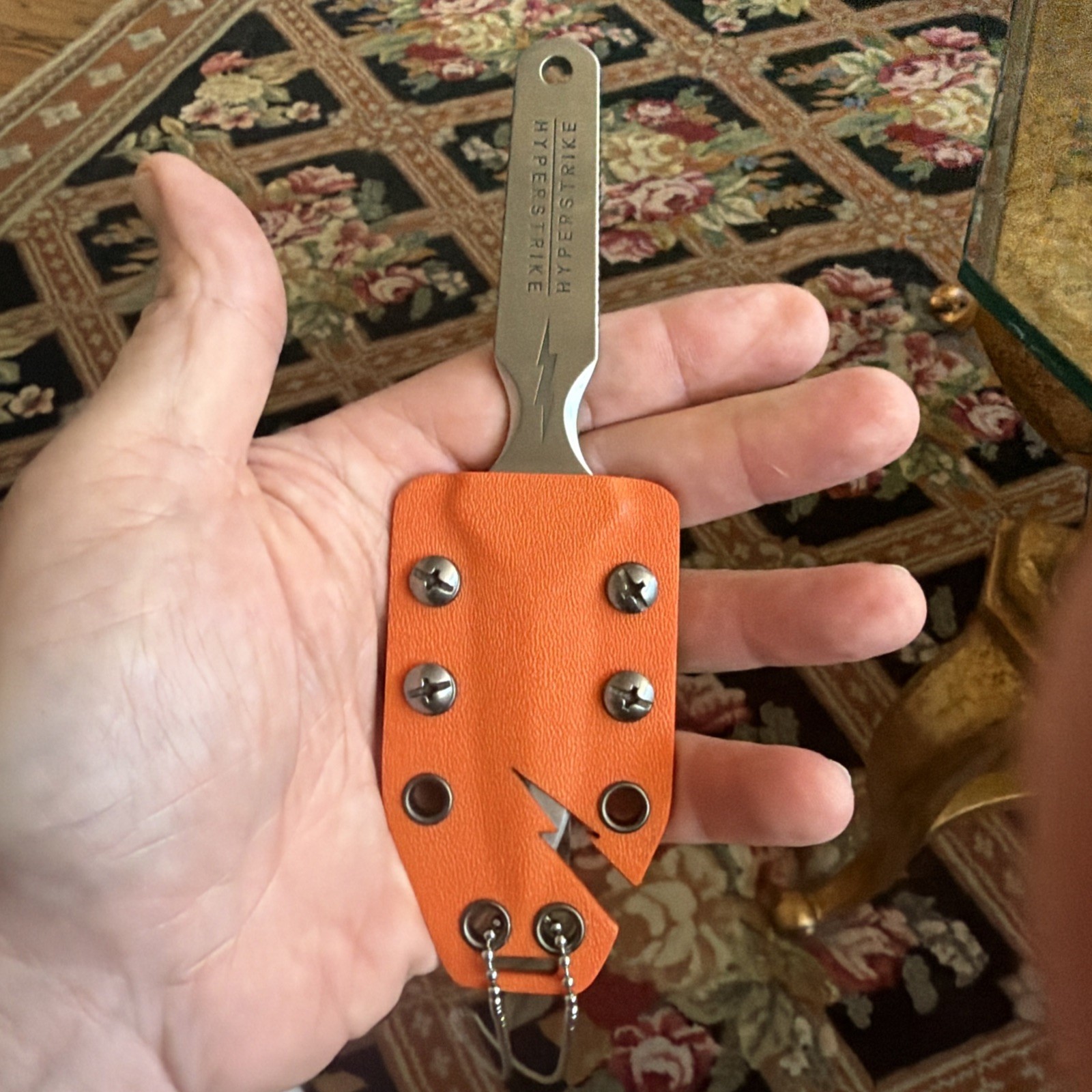 Burnside Hyperstrike Knife Fixed Blade Serrated Carry Sheath Used. NWOB