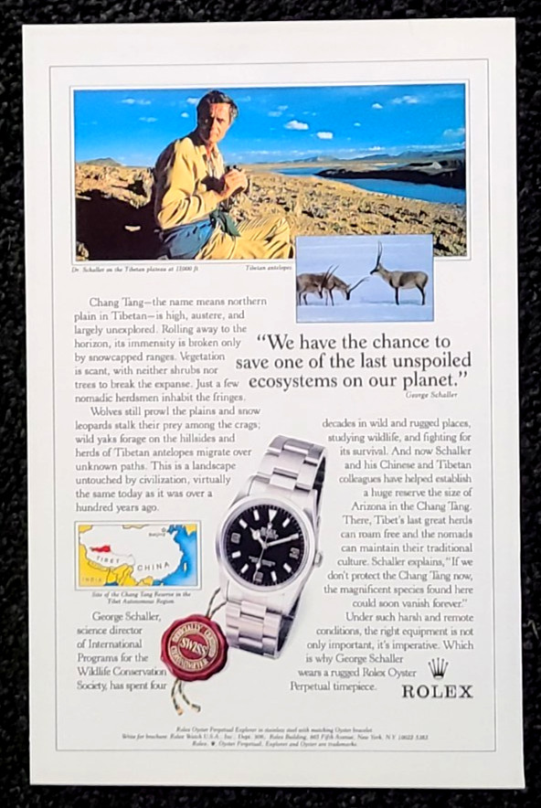 Rolex Oyster Explorer Original 1996 Vintage Print Ad Wall Art