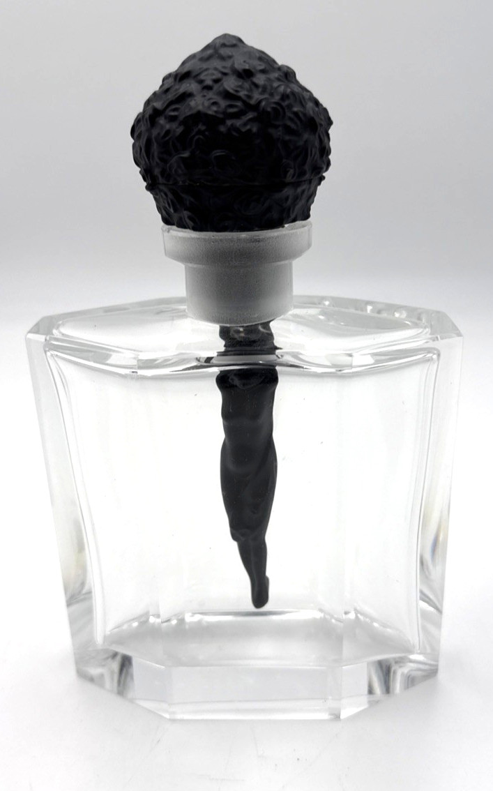 HOFFMANN CZECHOSLOVAKIAN LARGE PERFUME BOTTLE W NUDE LADY BLACK ART DECO