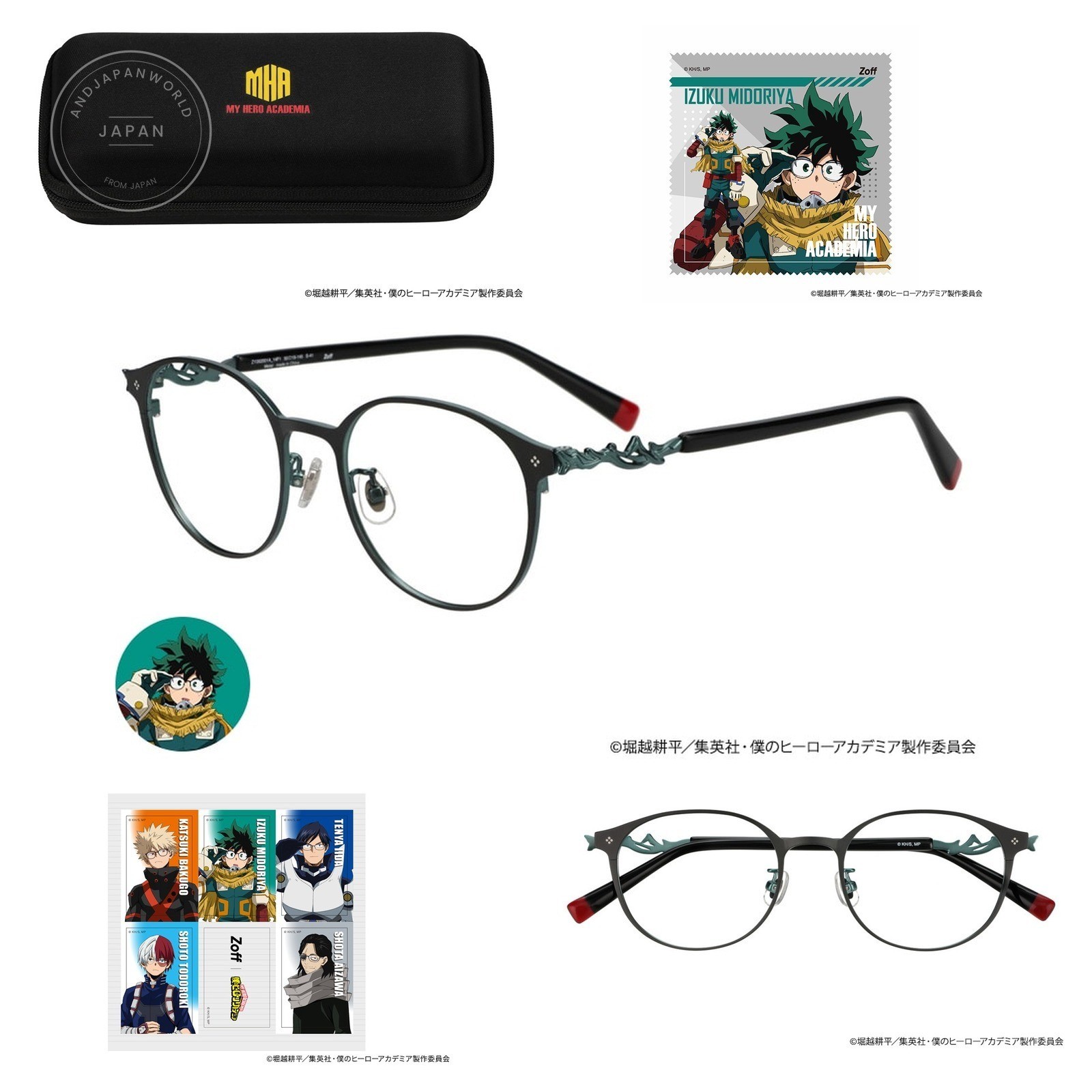 Zoff My Hero Academia Izuku Midoriya Model Eyeglasses ZY262001-14F1 Japan